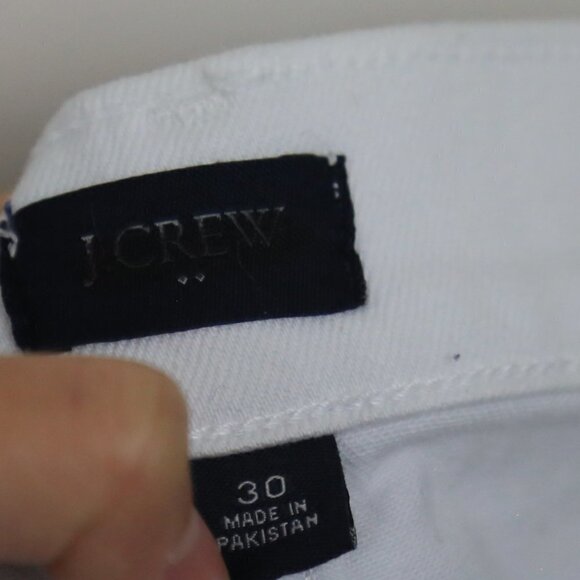 J.Crew High Rise Denim Shorts in White Size 30 - Picture 6 of 6